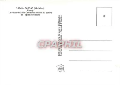 São Cornély, patro da vacas — Carnac, Morbihan — Éditions d'Art JOS — Verso