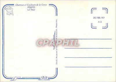Porto La Tour — Córcega — editor S.A.D. Route du Vitullo, Ajaccio — Reverso