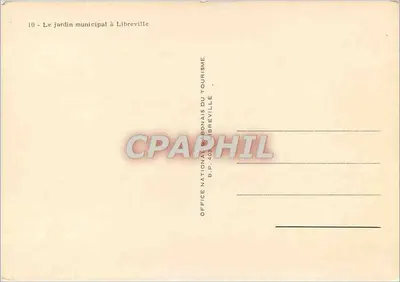 Jardim municipal em Libreville — Office National du Tourisme — n°10 — Verso