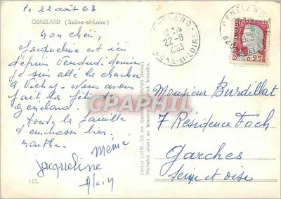 Génélard — Ricordo di... — Edizione LATEL — Verso