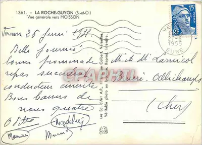 La Roche-Guyon (S.-et-O.) — Ogólny widok ku Moisson — Wydawnictwo A.P. — Rewers