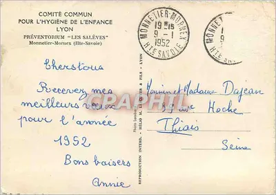 Crianças em aula — Préventorium 'Les Salèves' — Foto Héloïse M. Técher & Fils — Verso