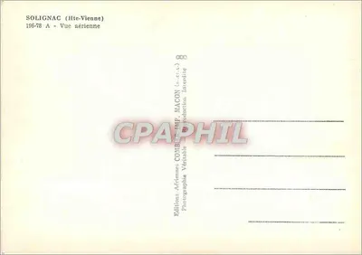 Solignac (Hte-Vienne) — widok z lotu ptaka — Éditions Aériennes Combremont, Mâcon — Rewers