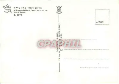 Yvoire, Village Médiéval — Éditions Cellard, n° E. 3972 — Verso