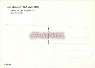 Hôtel de Cro Magnon — Les Eyzies-en-Périgord — Foto Rivierat - Sarlat — Rewers