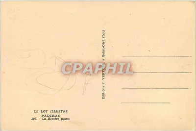 Padirac — La Rivière plane — Wydawnictwo J. Vertuère (Lot) — Rewers