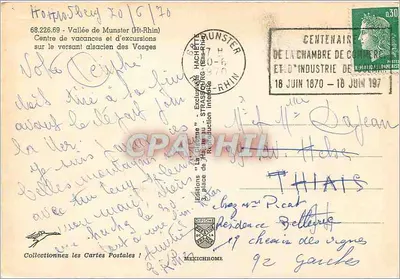 Munster i jego dolina — Wydawnictwo 'La Chârome' — nr 68.226.69 — Rewers