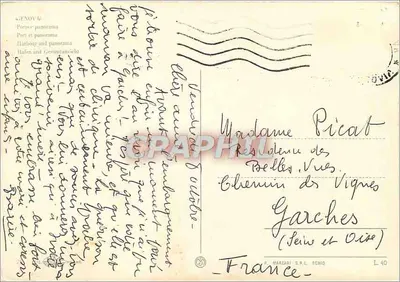 Gênes — Port i panorama — P. Marzari S.R.L. Schio — Rewers