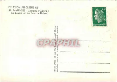 Widok z lotu na solne marny Marennes — Wydawnictwo Lapie, 125 rue Garibaldi, Saint-Maur-des-Fossés — Rewers