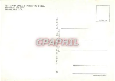 Zaragoza — Piękności miasta — Garcia & Cía. — Rewers