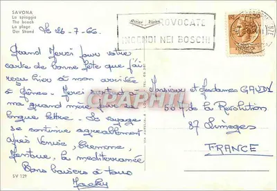 Savona — A praia — Rivier Vision — Verso
