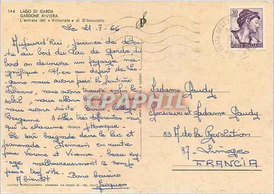 Entrada do Vittoriale — Gardone Riviera — Edição Versicostampa — Verso