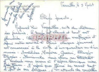 Versailles — Hof des Schlosses — Verlag J. J. O. N. — Rückseite