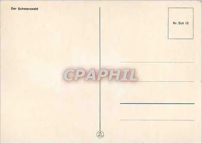Schwarzwald — carta ilustrada — Nr. Sch 13 — Verso