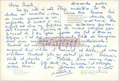 Madryt — widok panoramiczny i zabytki — wydawnictwo FISA, nr 75 — Rewers