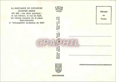 Quimper — Old Districts — Editions d'Art Jos — Back