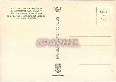 Quimper — widok średniowieczny — Wydawnictwo Iris Jos — Rewers