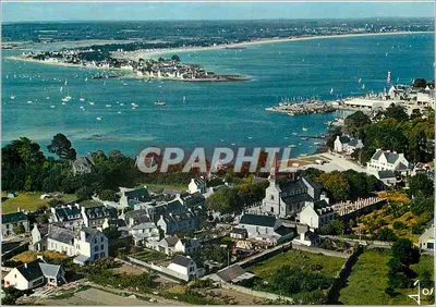 O centro do vilarejo e o rio em frente à Ilha Tudy — Finistère — Edições d'Art Heurtier, Rennes