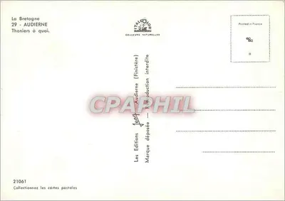 Audierne — Thoniers przy nabrzeżu — Wydawnictwo Couleurs Naturelles — Rewers