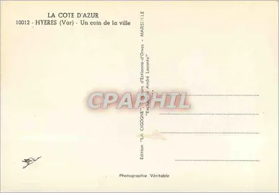 A Cegonha — Um canto da cidade — Edição 'LA CIGOGNE' — Verso