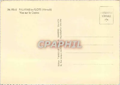 Palavas-les-Flots — Widok na kasyno — Mireille — Rewers