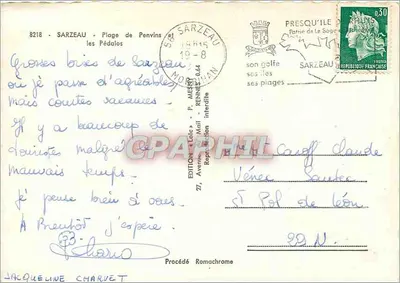 Plaża Penvins — Sarzeau — Wydawnictwo « Loïc » — Rewers