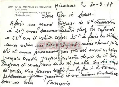 Miramas en Provenza — El Pueblo en otoño y la Iglesia del pueblo — El Fotógrafo 23, Rue Portail — Reverso
