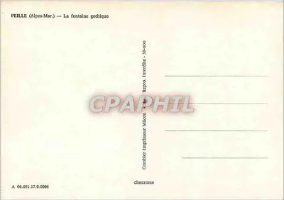 Peille (Alpes-Maritimes) — Fontanna gotycka — Wydawca Mâcon — Rewers