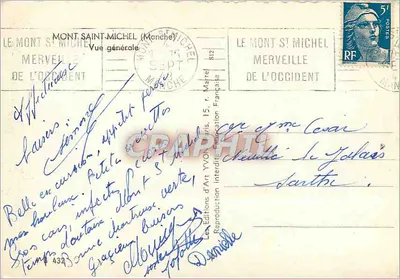 Mont Saint-Michel — Widok ogólny — Les Editions d'Art Yvon, n° 432 — Rewers
