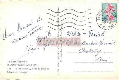 A Costa Vermelha — Banyuls-sur-Mer — Edição Artística Larrey — Verso