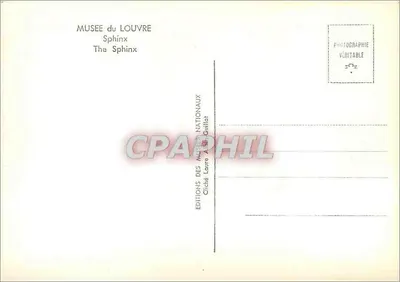 Sfinks z Louwru — Muzeum Louvre — Éditions des Musées Nationaux, cliché A. Guillet — Rewers