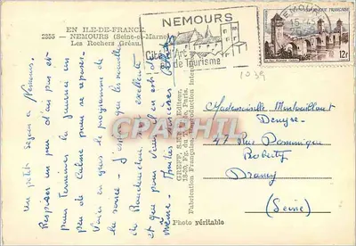 Rochers Gréau — Nemours — Wydawca Greff — Rewers