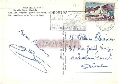 Provins — Cidade medieval — Yves Hodbert, n°1311 — Verso