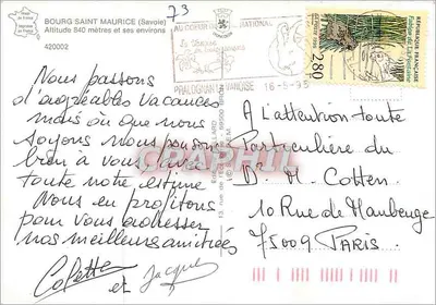 Bourg Saint Maurice e seus arredores — editor Ed. de l'École de France, n° 420002 — Verso