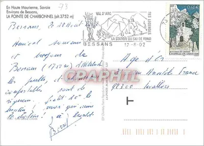 La Pointe de Charbonnel — Savoie, Francja — Éd. EDY, n° 896 — Rewers