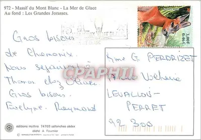 Massif du Mont Blanc — Morze lodowe — wydawnictwo Mythra 74703 — Rewers