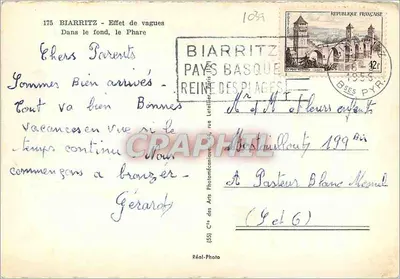 Biarritz — Efekt fal w tle, fara — Cité des Arts Photomécaniques (175) — Rewers