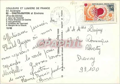 Châtelguyon i otoczenie — Wydawnictwo A.D.E.M. — nr 63 — Rewers