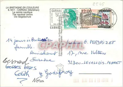 Carnac — Visão aérea do porto e do centro náutico — — Verso