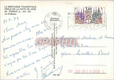 O Castelo de Pornic — A Bretanha Turística — editor LA BRETAGNE TOURISTIQUE — Verso