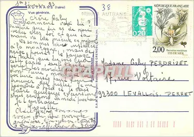 Autrans (Isère) — vista geral — S.A. BARGANT BOBINE — Verso