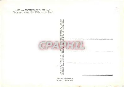 Bonifacio (Korsyka) — Widok z powietrza. Miasto i Port — Greint, Paryż — Rewers