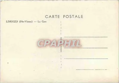 Limoges — Gare — Wydawca Combier — Rewers