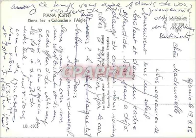 Piana (Korsyka) — « Calanche » l'Aigle — Les Editions d'Art, Paryż — Rewers