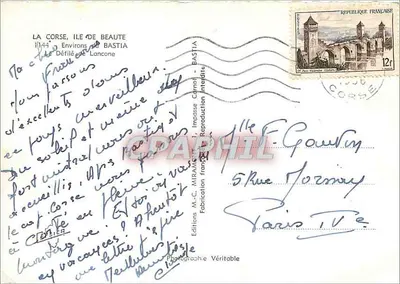 Desfile de Lancone — Perto de Bastia — Edições M.C. Miramont — Verso