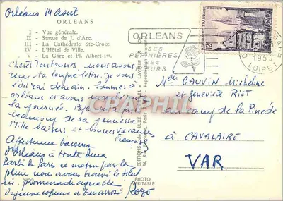 Orléans — Pamiątka z Orléans — Éditions de Luxe, Paryż — Rewers