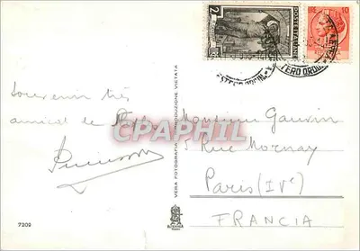 Napoli - Pejzaż — widok na zatokę i Wulkan — wydawca Altredea, nr 7209 — Rewers