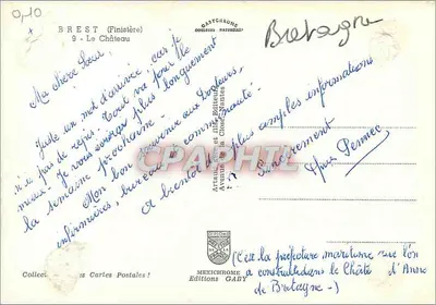 Brest (Finistère) — Widok na zamek — Wydawnictwo Gaby — Rewers