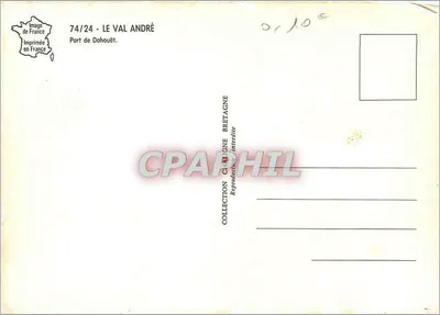 Le Val André — Escola de Vela de Dahouët — Coleção Chaligne Bretagne — Verso