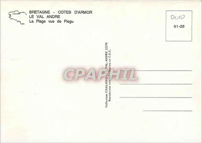 Le Val André - Côtes d'Armor — vista de Piegu — Coleção Chaligne 22370 — Verso